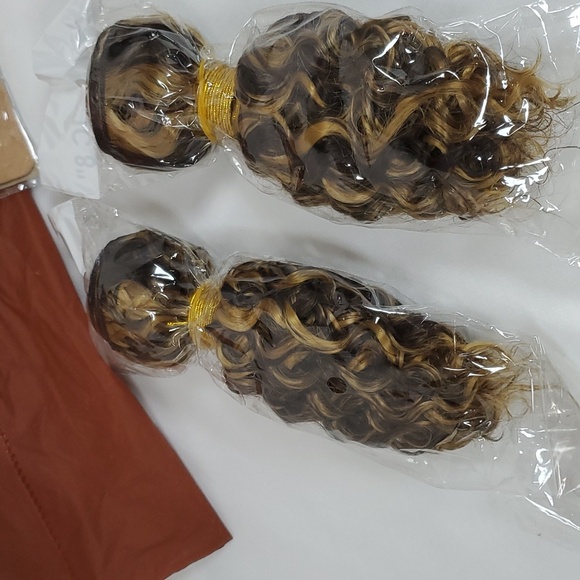 Highlight Bundles P4/27 Curly Wave Brazilian Remy Hair 3 Bundles 8 8 8 Inch Hair - Picture 14 of 16